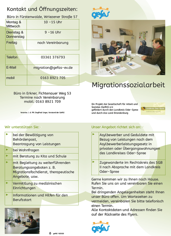 Migrationssozialarbeit GefAS e.V.