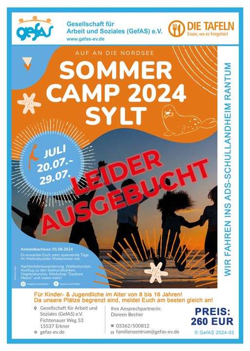 Summer Camp 2024-Leider ausgebucht