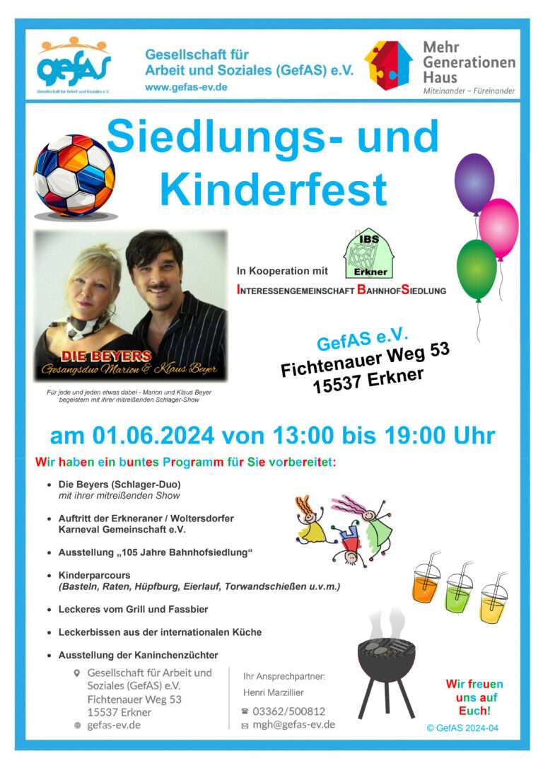 Siedlungsund-Kinderfest in Erkner