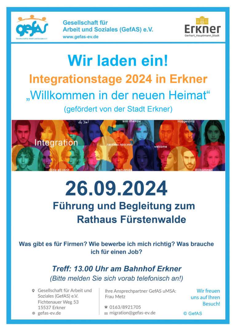 Führung und Begleitung zum Rathaus Fürstenwalde GefAS e.V. Erkner