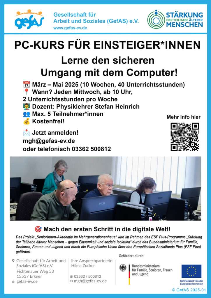 PC-Kurs EINSTEIGER*innen