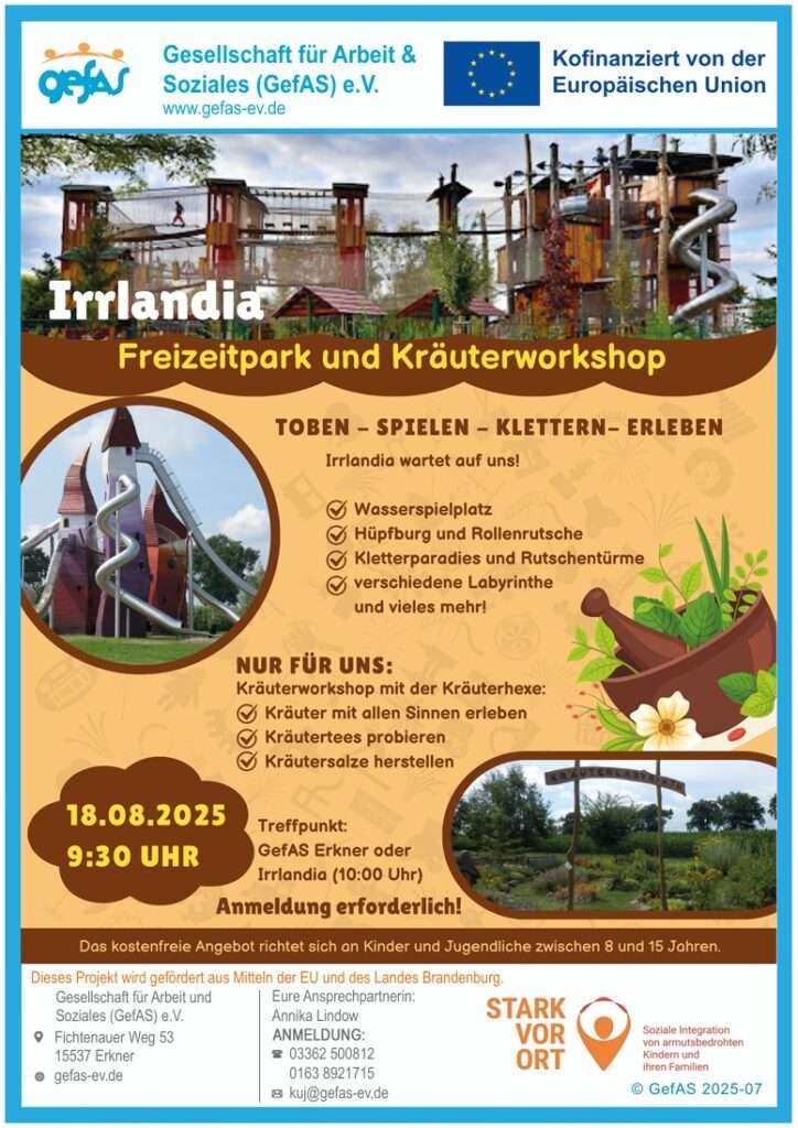 Spannender Ausflug ins Irrlandia Storkow für Kinder und Jugendliche! Gefas Erkner