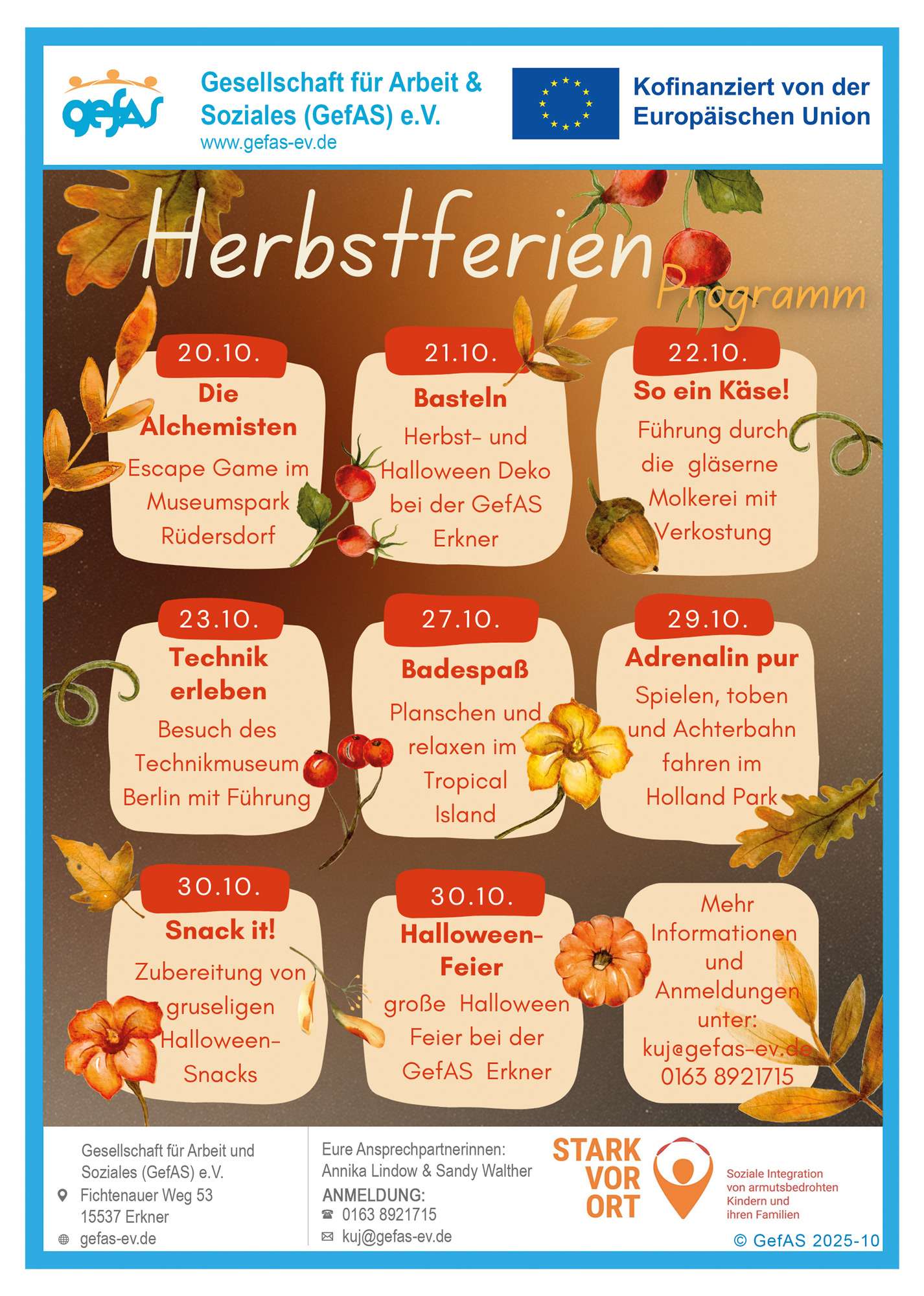 Herbstferien - Programm für Kinder und Jugendliche