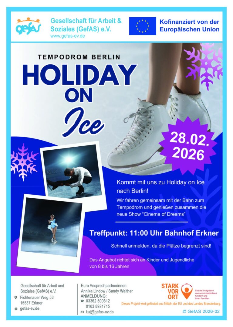 Wenn du zwischen 8 und 16 Jahren bist und gerne mit zu Holiday on Ice kommen möchtest, dann melde dich schnell an.