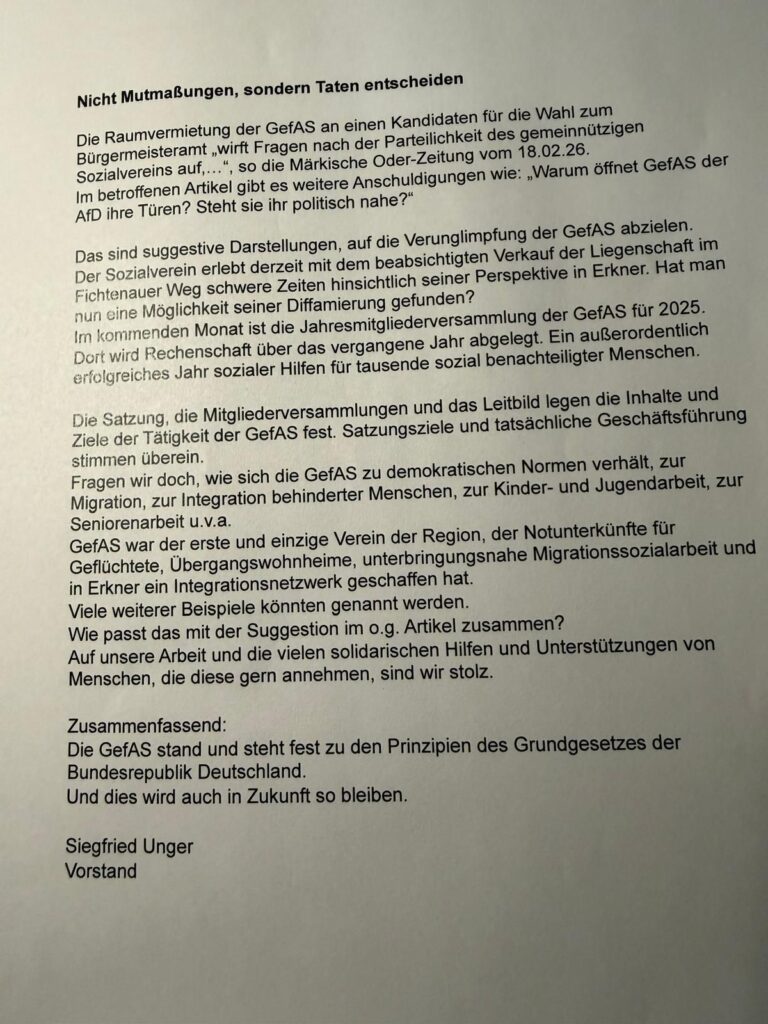 Nicht Mutmaßungen, sondern Taten entscheiden