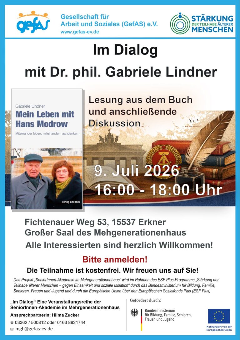 Im Dialog – Lesung & Gespräch mit Dr. phil. Gabriele Lindner