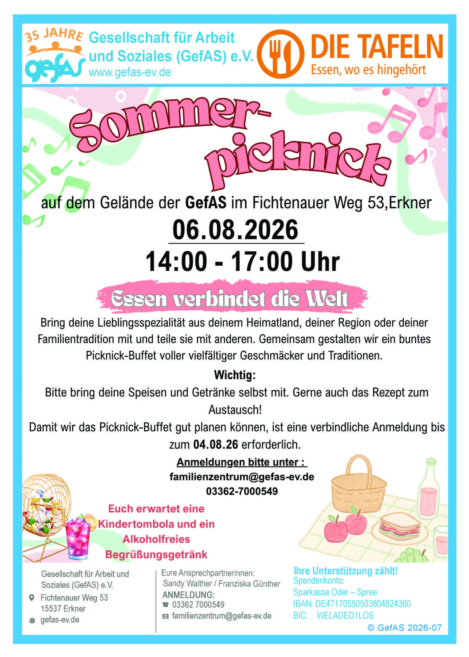 Sommerpicknick 2026 – Essen verbindet die Welt