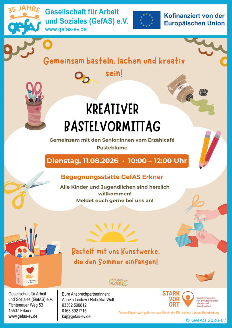 Gemeinsam basteln, lachen und kreativ sein!