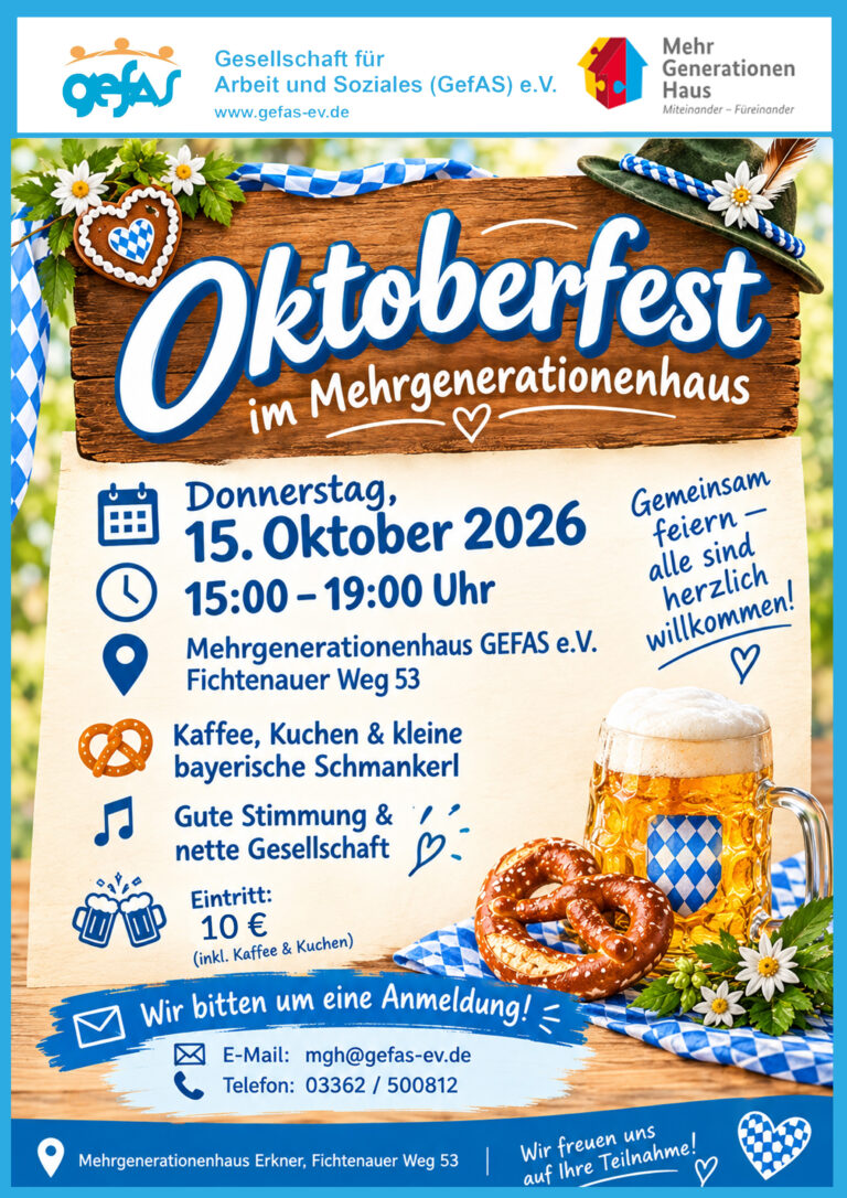 Oktoberfest im Mehrgenerationenhaus!